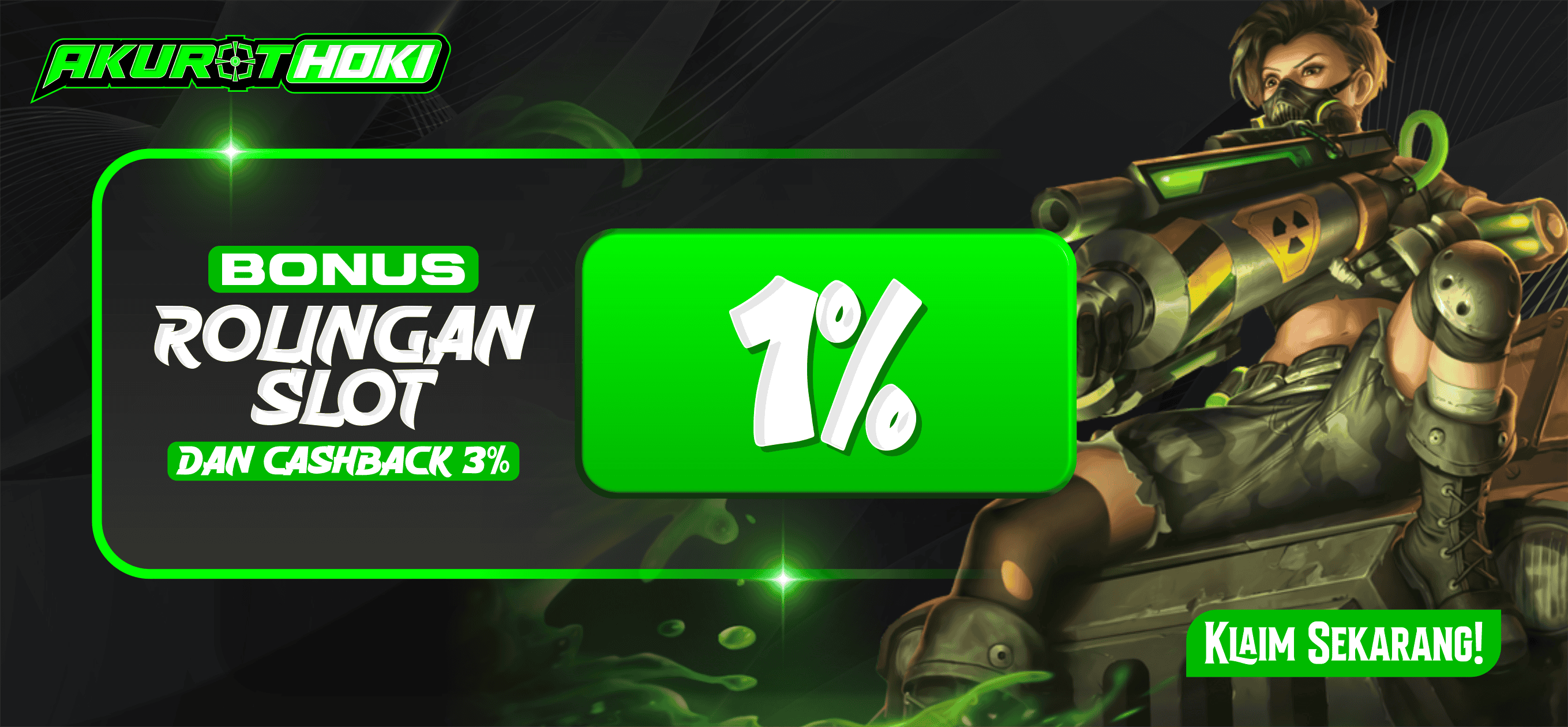 BONUS ROLLINGAN SLOT 1% DAN CASHBACK 3%